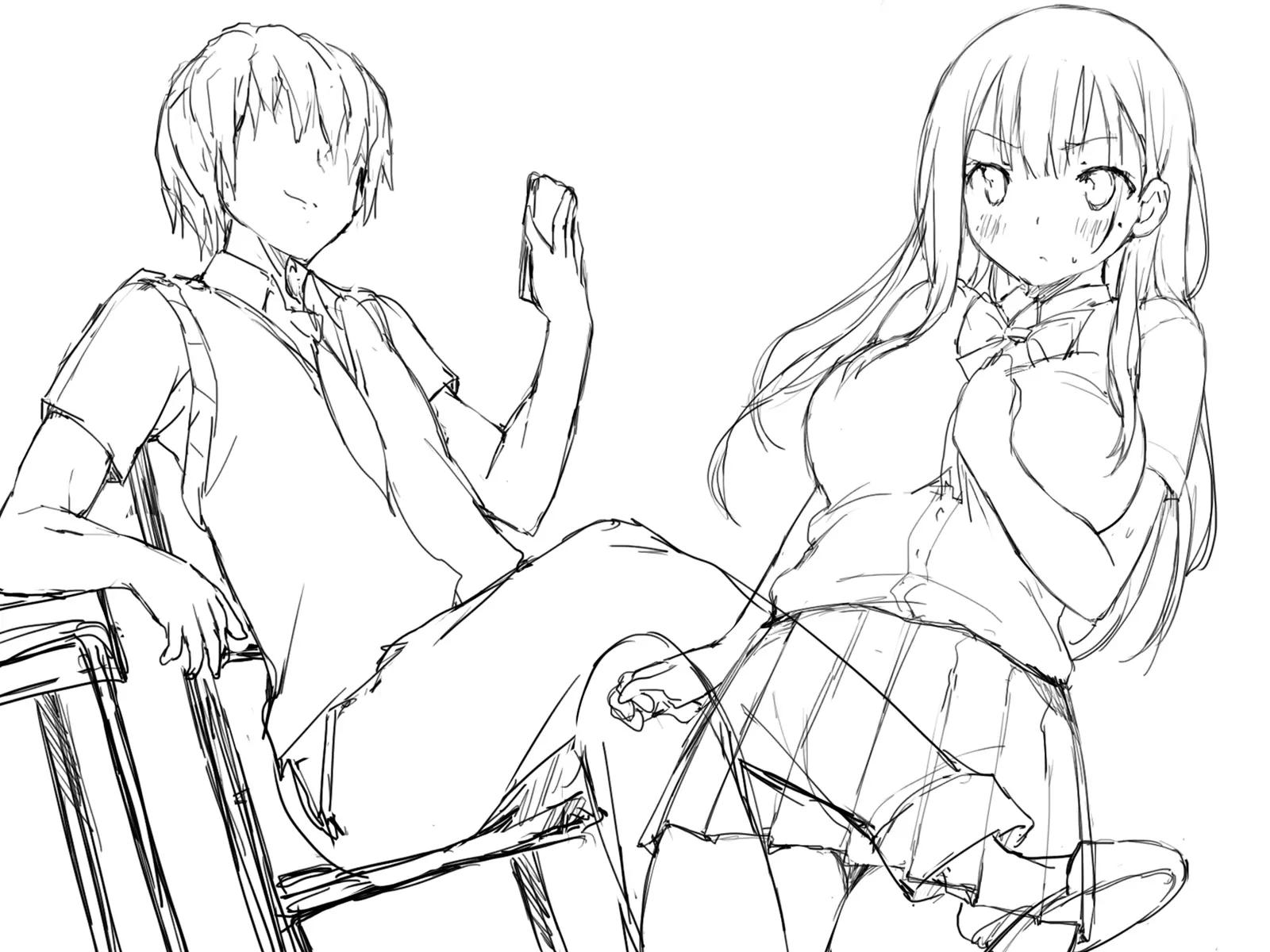 Kanojo Ga Aitsu Ni Sareta Koto_Rough Sketch
